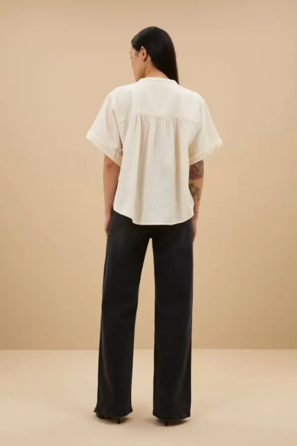 alex rib blouse | off white-By bar Cheap