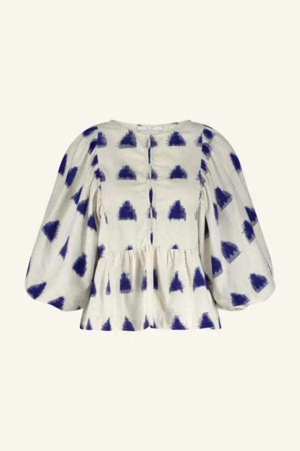 avelon ikat blouse | blue ikat-By bar Best Sale