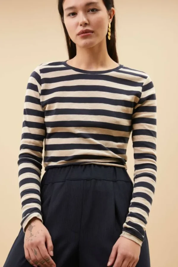 basic ls big stripe top | -By bar New