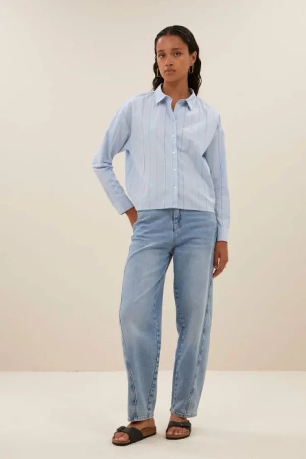 begum denim pants | light denim-By bar Online