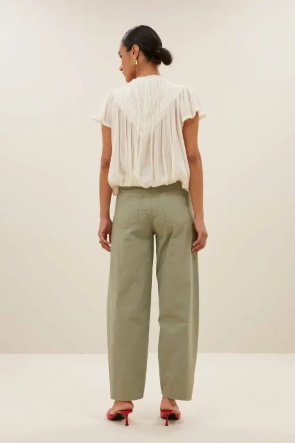 begum poplin GD pants | seagrass-By bar Sale