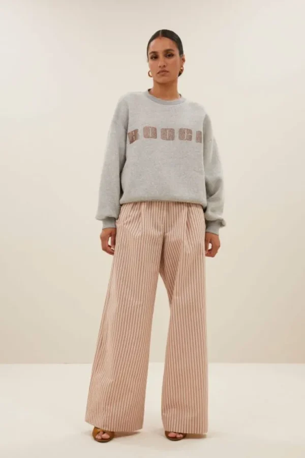 benji copper stripe pants | copper small stripe-By bar Cheap