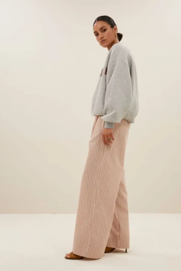 benji copper stripe pants | copper small stripe-By bar Cheap