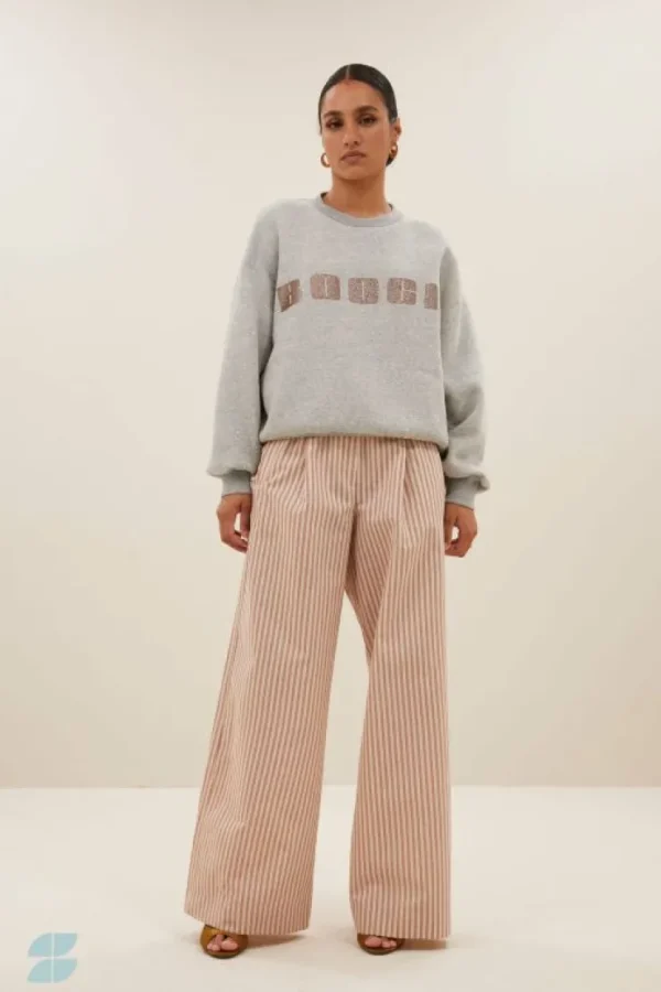 benji copper stripe pants | copper small stripe-By bar Cheap