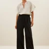 benji poplin pants | black-By bar Fashion