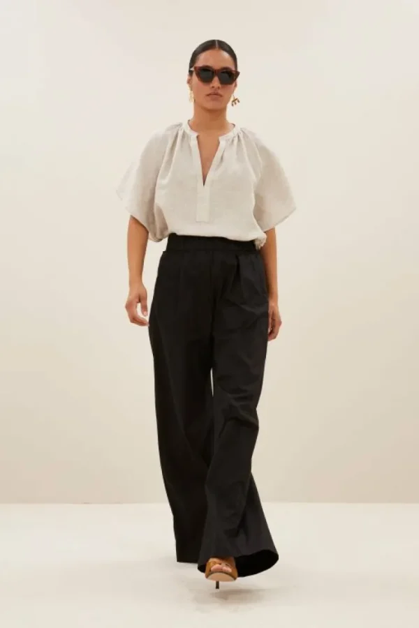 benji poplin pants | black-By bar Fashion