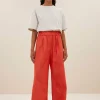 benji twill pants | poppy red-By bar Discount