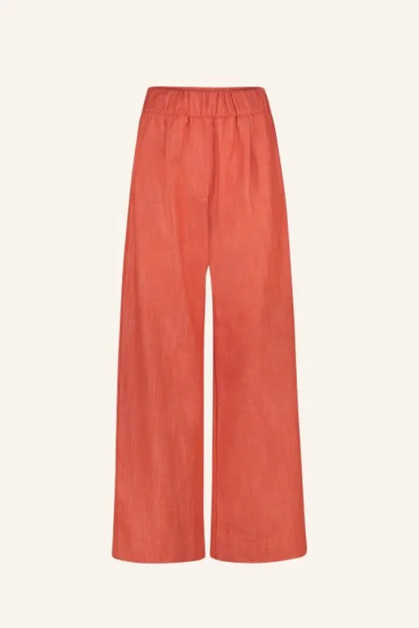 benji twill pants | poppy red-By bar Discount