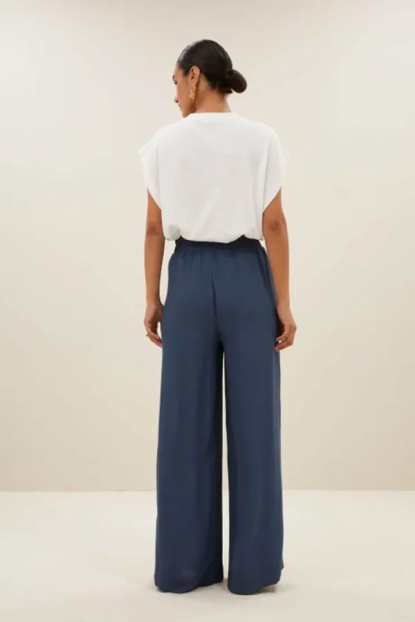 benji viscose pants | opal blue-By bar Flash Sale