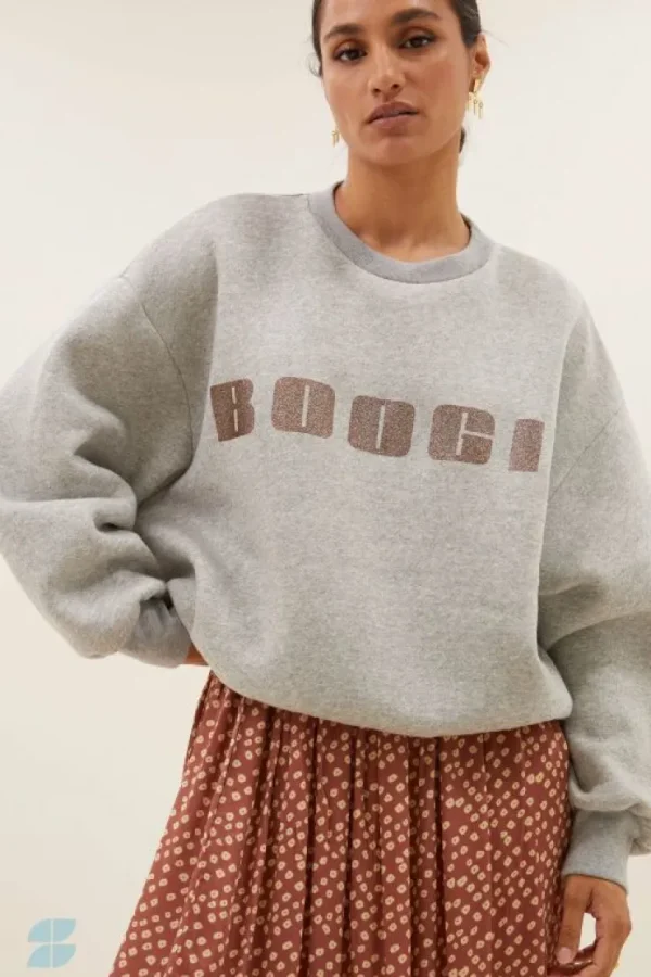 bibi boogie sweater | grey melee-By bar Clearance