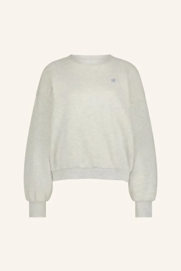 bibi love sweater | light grey melee-By bar Online