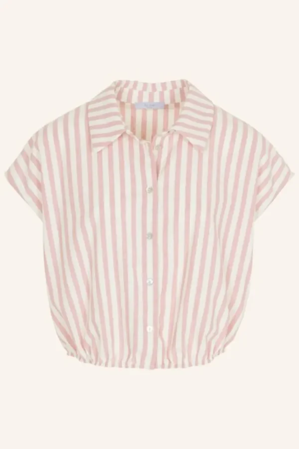 bieke linen stripe blouse | -By bar Store