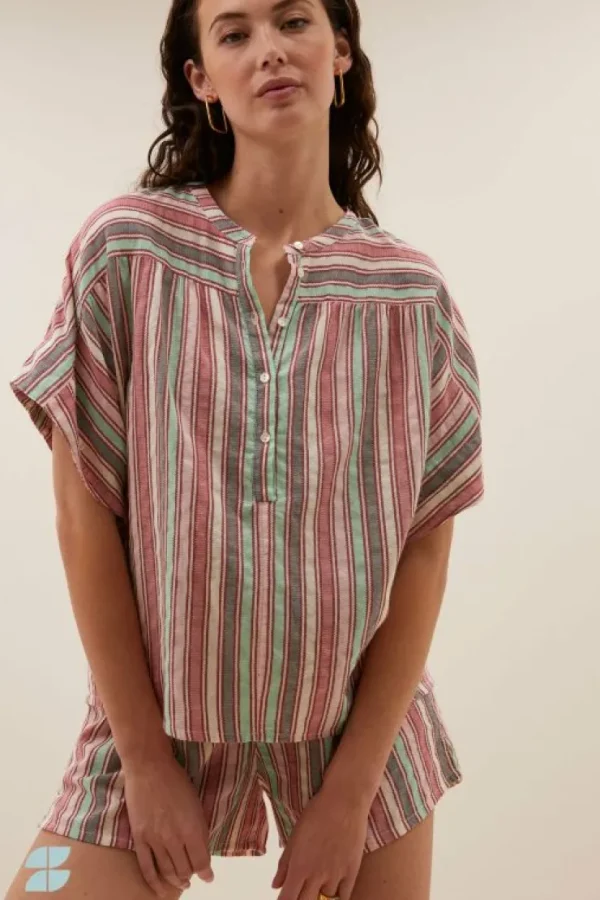 bo multi stripe athia blouse | multi stripe-By bar Shop