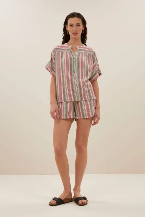 bo multi stripe athia blouse | multi stripe-By bar Shop