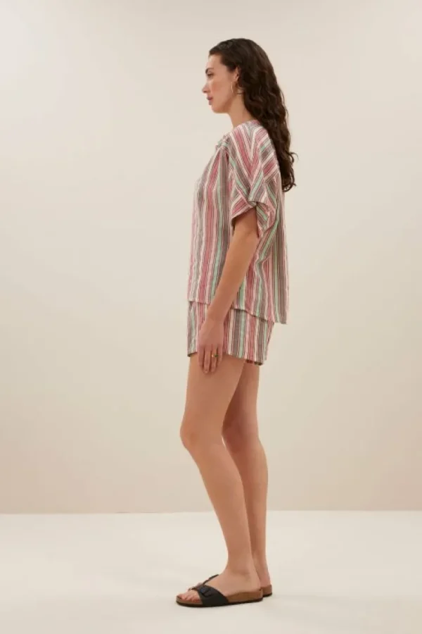 bo multi stripe athia blouse | multi stripe-By bar Shop