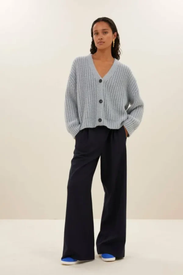 bobbi cardigan | steel blue-By bar Shop