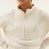 boxy beau cotton pullover | off white-By bar Cheap