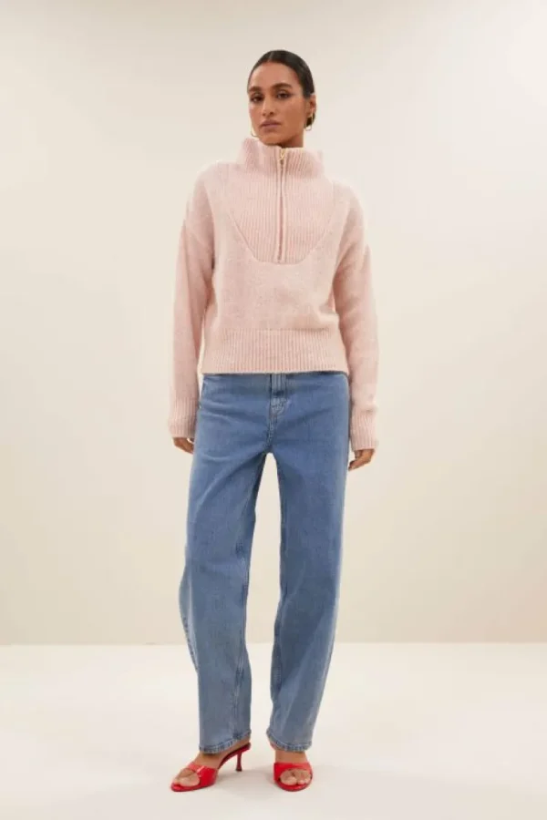 boxy beau pullover | light pink-By bar Hot