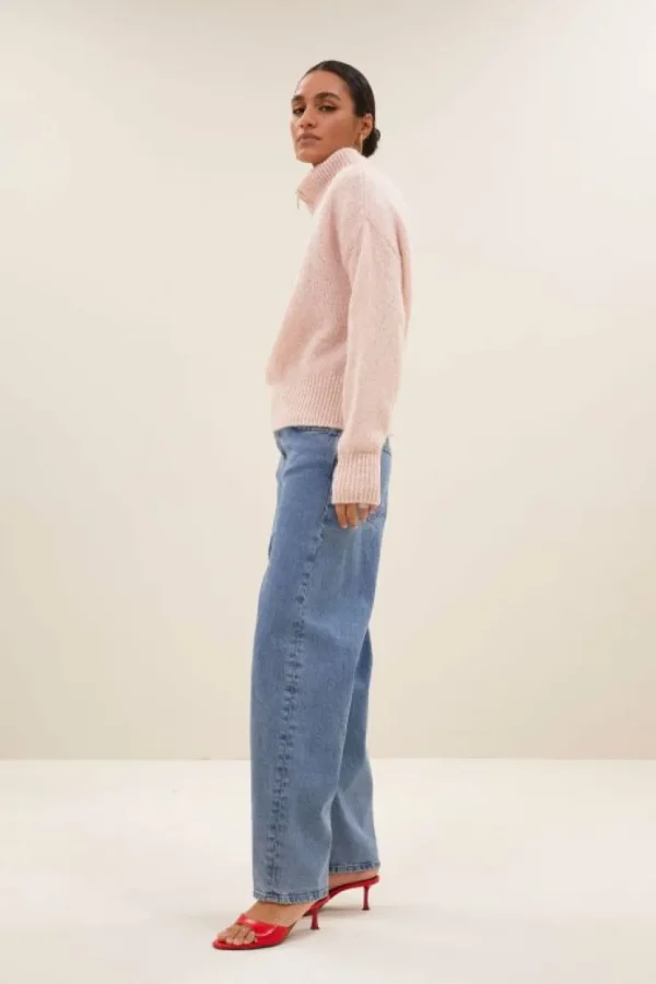 boxy beau pullover | light pink-By bar Hot