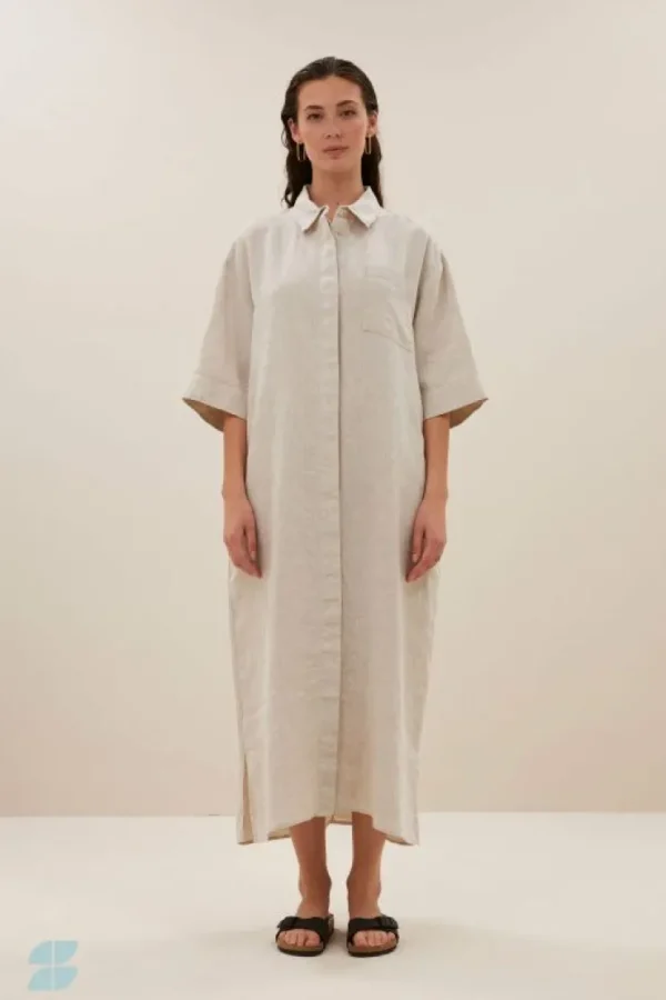 bruno linen dress | linen-By bar Discount