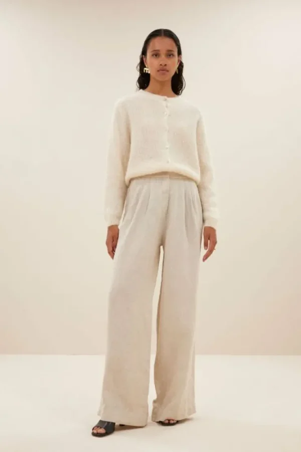 cleo natural cardigan | off white-By bar Outlet