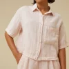 cris linen blouse | cipria pink-By bar Discount