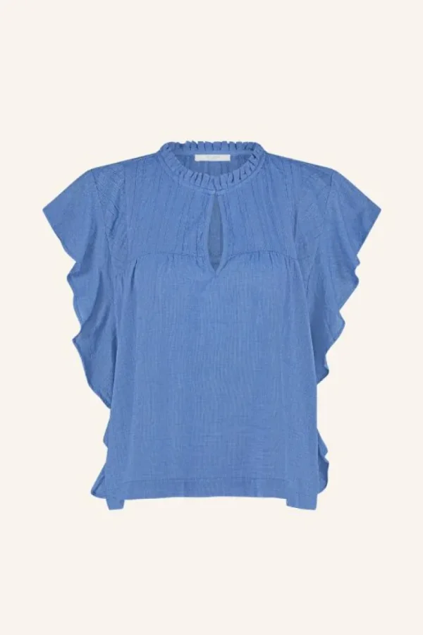 danee athia blouse | sapphire blue-By bar Discount