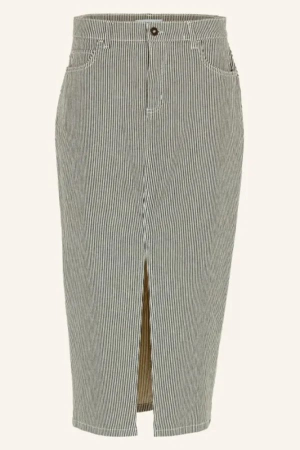 elba stripe skirt | jet black-By bar Store