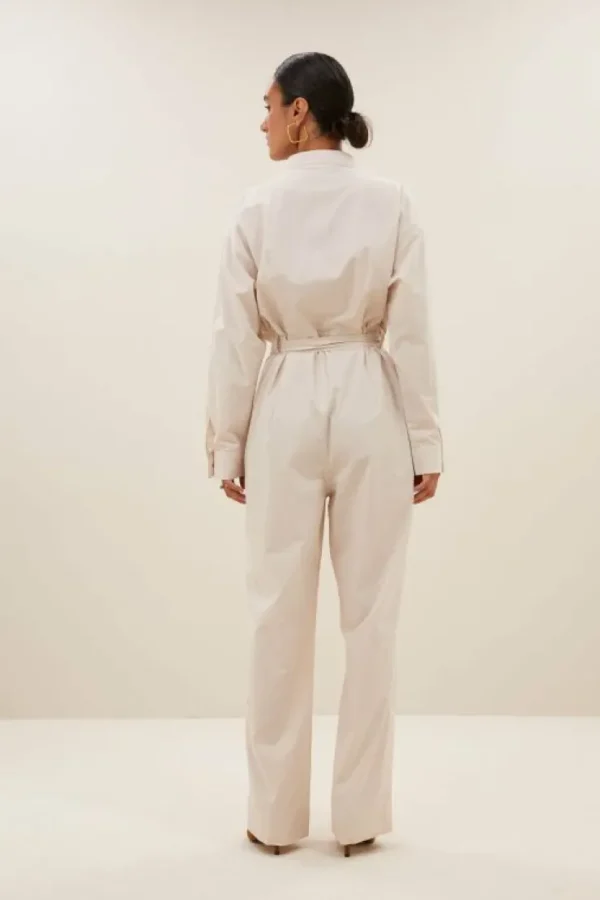 esra poplin suit | almond-By bar Flash Sale