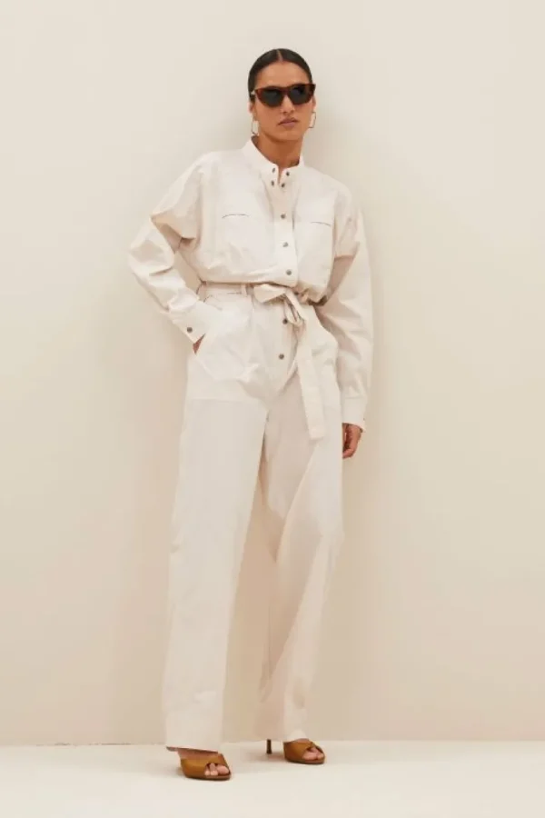 esra poplin suit | almond-By bar Flash Sale