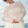 gwen big stripe pullover | pink big stripe-By bar Hot