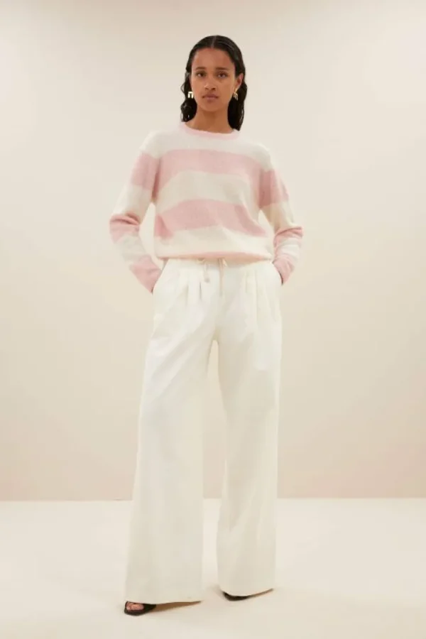 gwen big stripe pullover | pink big stripe-By bar Hot