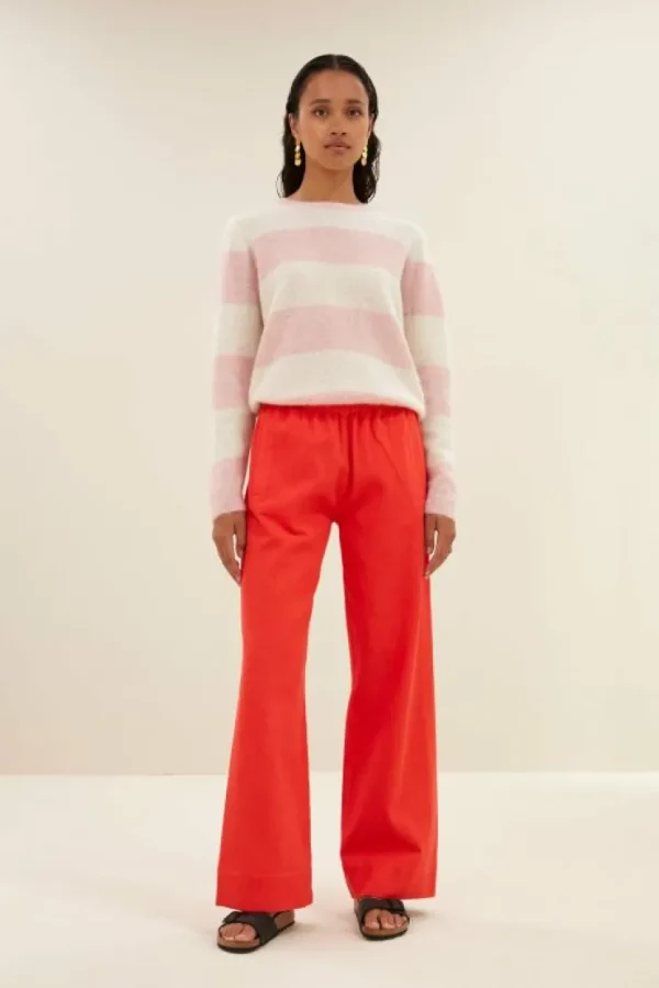 gwen big stripe pullover | pink big stripe-By bar Hot