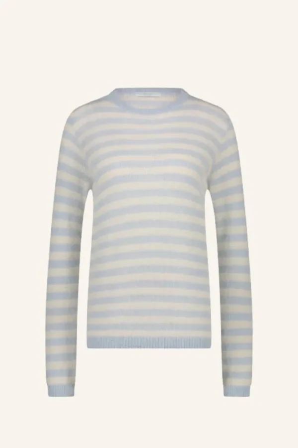 gwen thin stripe pullover | blue thin stripe-By bar Cheap