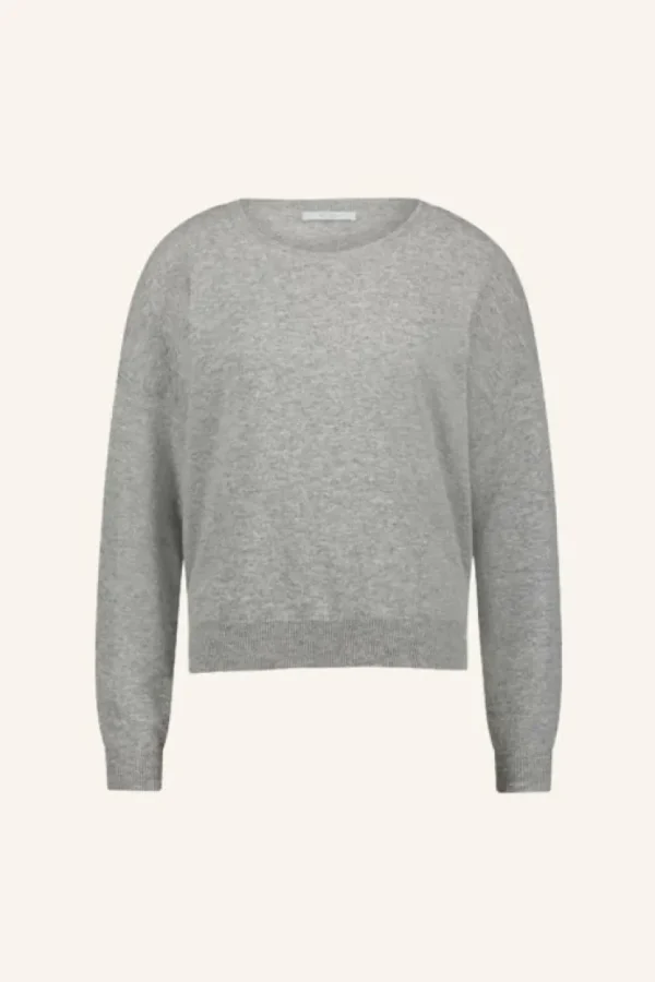 holly ls pullover | grey melee-By bar New