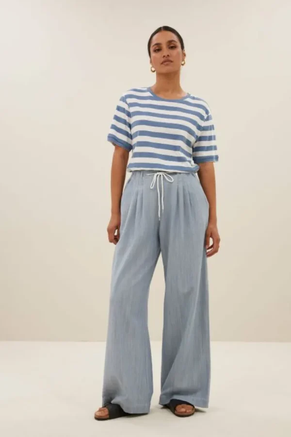 hope big stripe top | blue flame stripe-By bar Shop