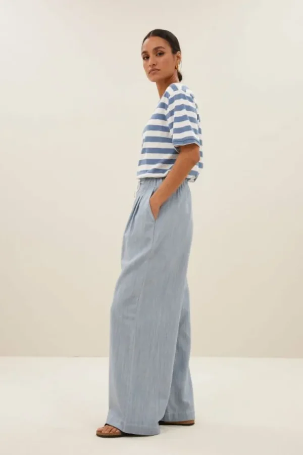 hope big stripe top | blue flame stripe-By bar Shop