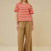 hope big stripe top | poppy red-By bar Cheap