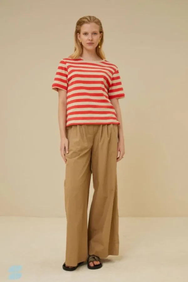 hope big stripe top | poppy red-By bar Cheap