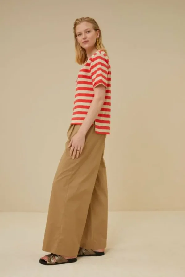 hope big stripe top | poppy red-By bar Cheap