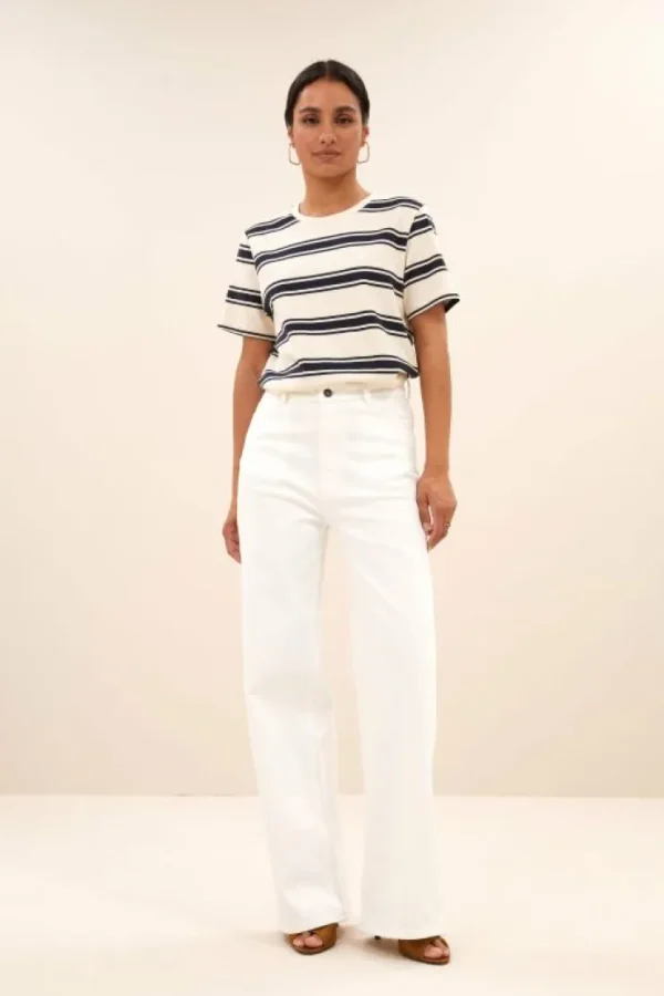 hope stripe top | navy grain stripe-By bar Shop