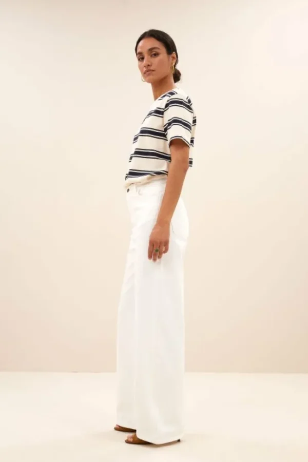 hope stripe top | navy grain stripe-By bar Shop