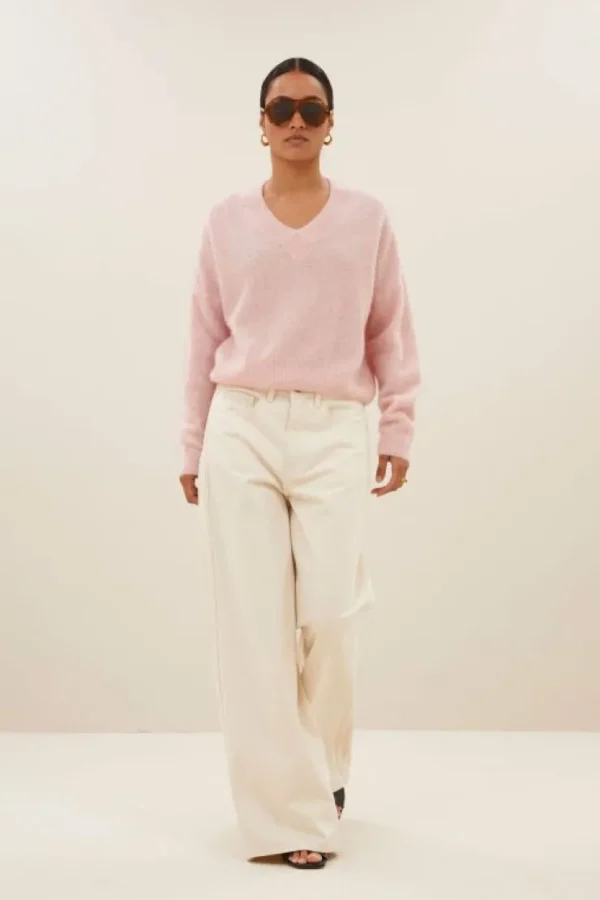 isja fine pullover | light pink-By bar Fashion