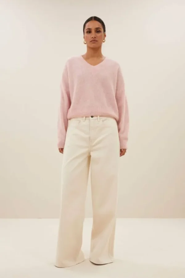 isja fine pullover | light pink-By bar Fashion