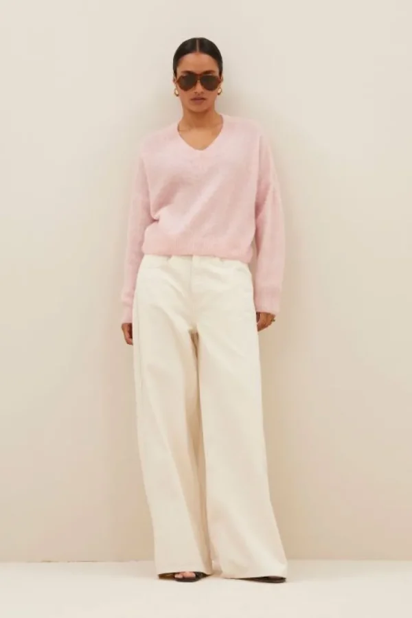 isja fine pullover | light pink-By bar Fashion