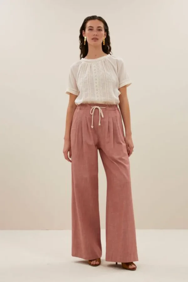 jaxx twill pants | old pink-By bar Best Sale