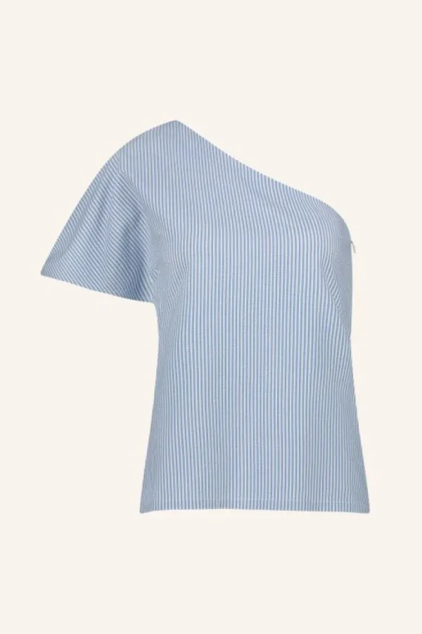 joe stripe blouse | blue seer stripe-By bar Hot