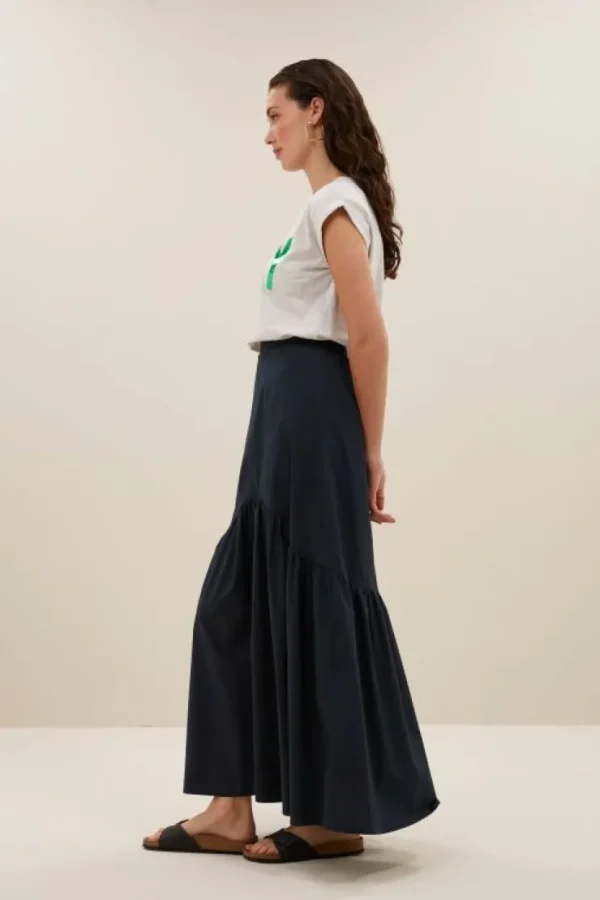 joya poplin skirt | midnight-By bar Clearance