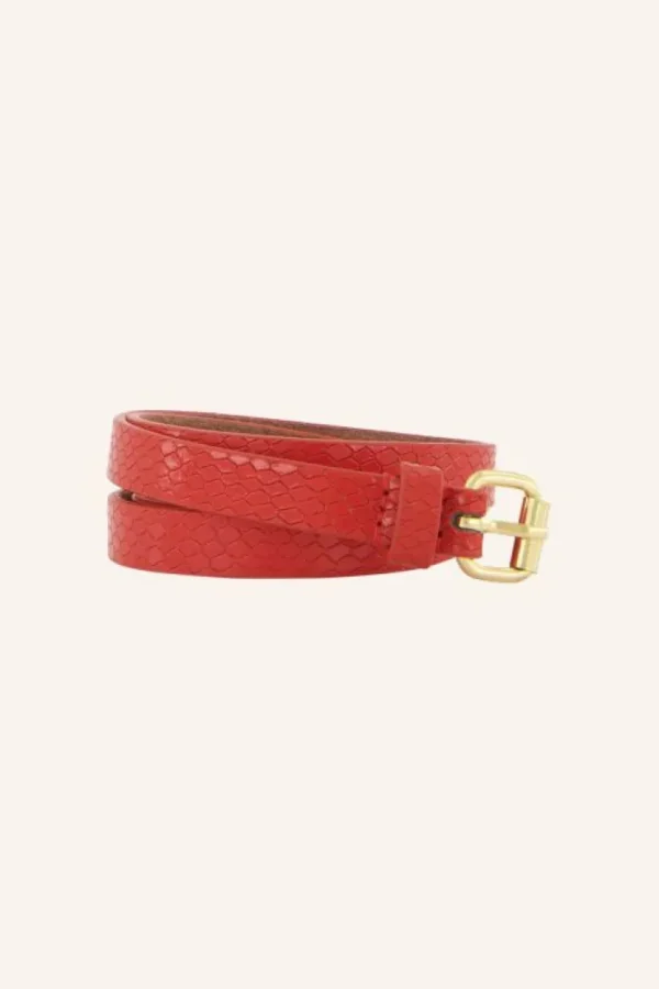 julie snake belt | poppy red-By bar Fashion