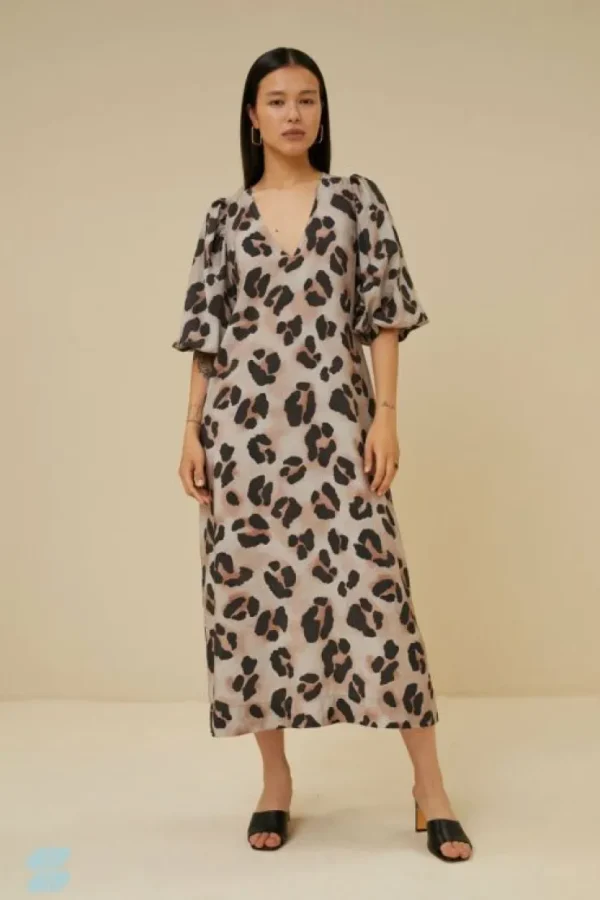 juta cheetah dress | cheetas print-By bar Flash Sale